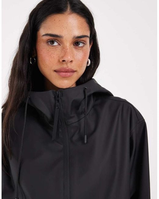 ONLY Blue Hooded Rain Jacket