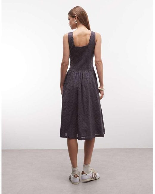 Daisy Street Gray V Neck Corset Style Midi Dress