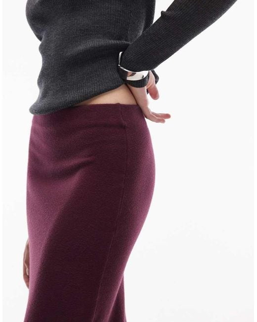 ASOS Red Fine Knit Knitted 90's Length Skirt Co-ord