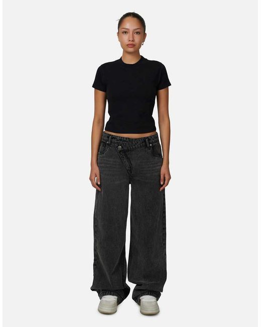 Good For Nothing Black Baggy Vintage Wash Denim Jeans