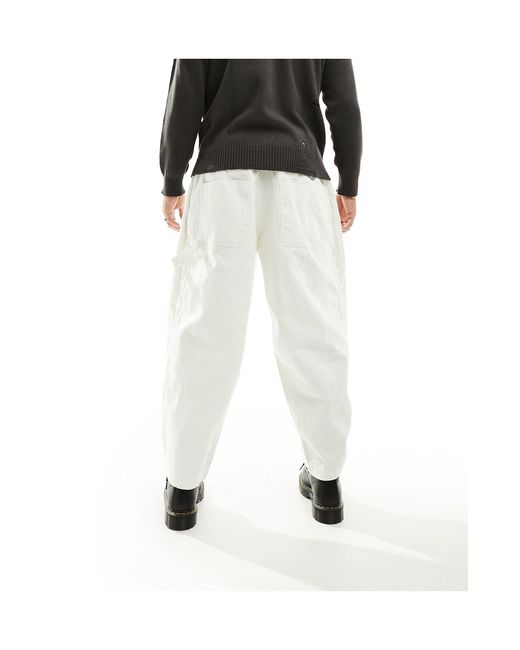 Pantalones color estilo globo con diseño cruzado Reclaimed (vintage) de hombre de color Black