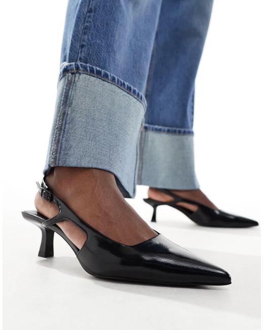 Stradivarius Blue Minimal Slingback Heels