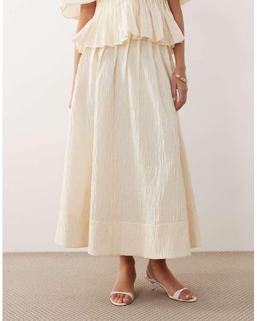 ARRANGE Natural Crinkle Texture Maxi Skirt Co Ord