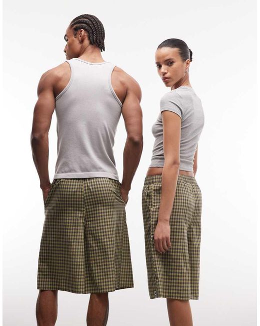 Collusion Green Unisex Longline Short