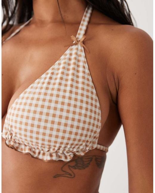 Peek & Beau Brown Triangle Bikini Top