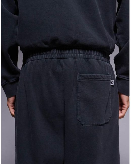 Faded Store Blue Blackletter Open Hem jogger Co-ord for men