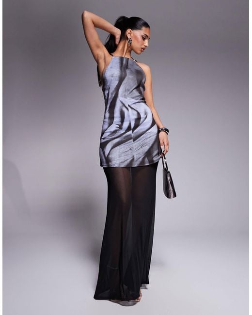 strapless open back dress ASOS Pencil Midi Dress With Peplum Corset Bodice In Black Scuba-style   Reliked