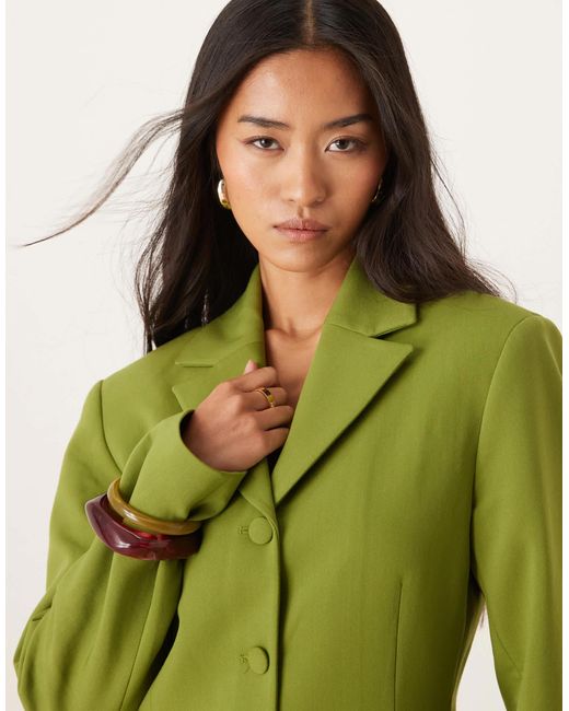 Blazer ajusté élégant ASOS en coloris Green