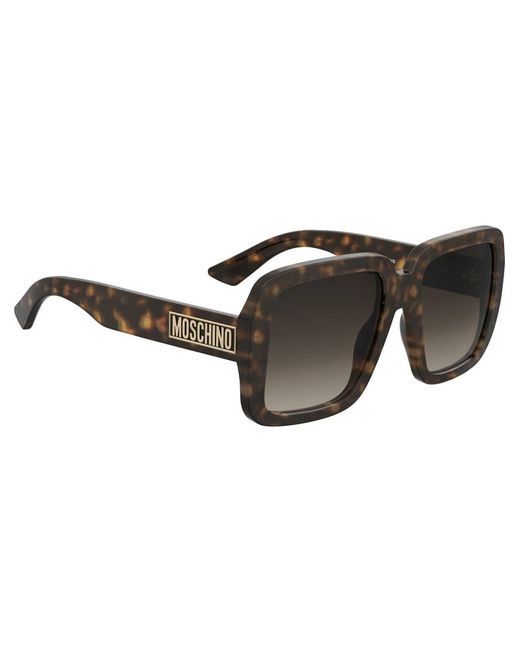 Moschino Black Bold Oversized Sunglasses With Shaded Lenses