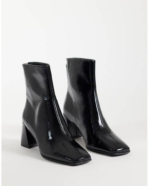 ASOS Black Rafe Block Heel Ankle Boots