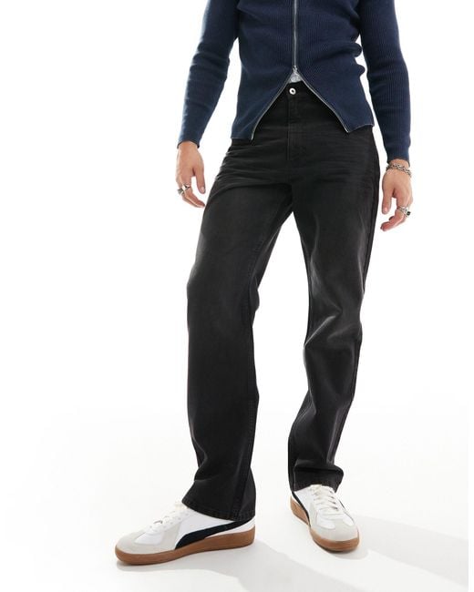 Collusion Blue X014 Mid Rise Straight Leg Jeans for men