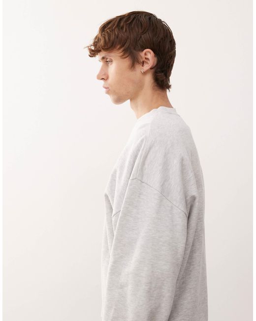 Collusion White Essentials Boxy Oversized Sweatshirt for men
