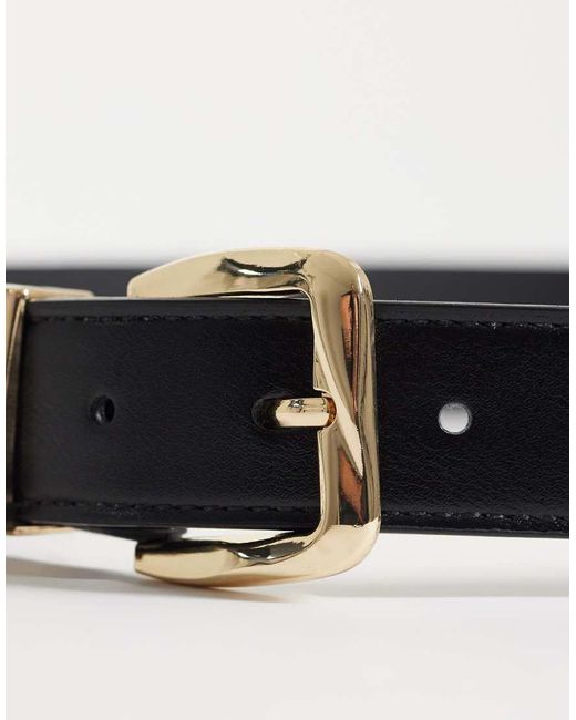 Mango Gray Faux Leather Belt