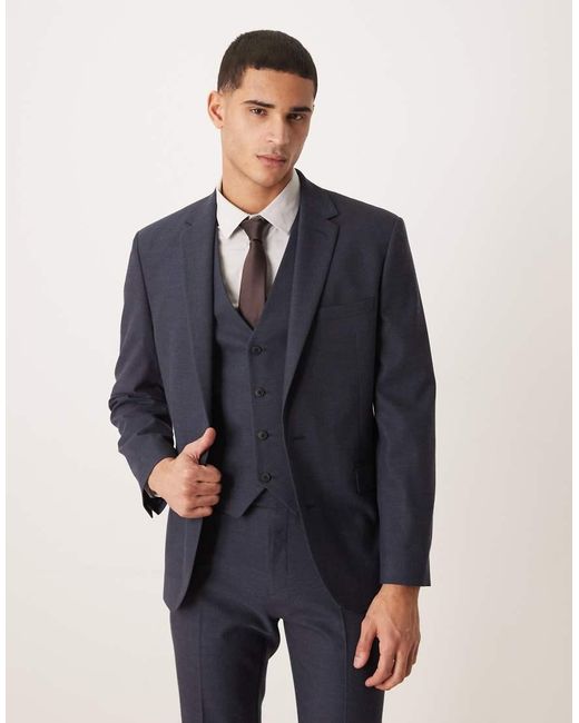 ASOS Blue Slim Suit Jacket for men