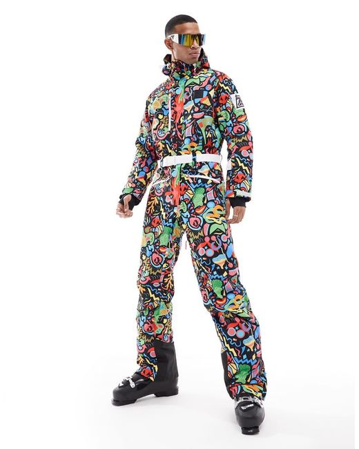 OOSC White Stairway To Heaven Ski Suit for men