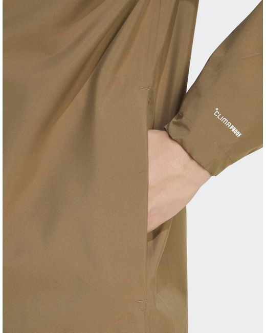 Adidas Originals Natural Terrex Multi 2 Layer Climaproof Rain Jacket for men