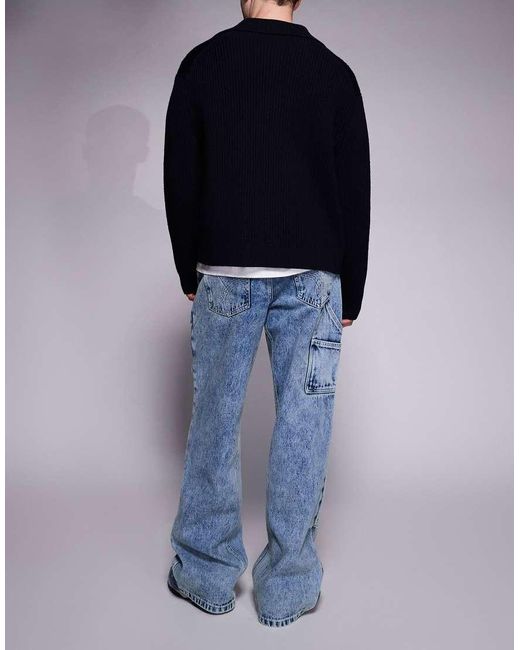 Good For Nothing Blue baggy Denim Jeans for men