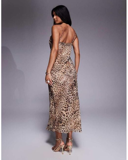 Mango Brown Cami Maxi Dress