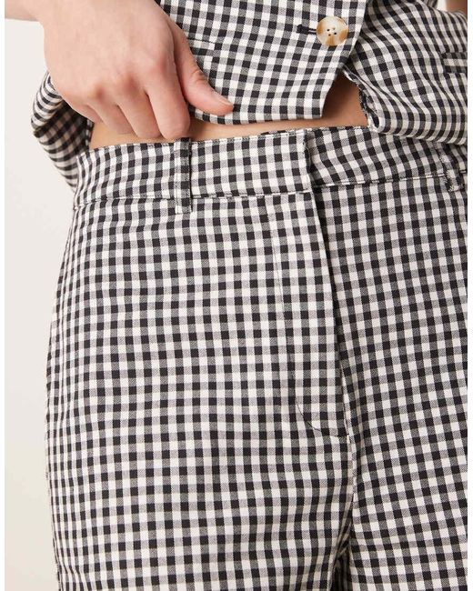 Pantalones Cortos De Sastre A Cuadros Vichy Monocromáticos Harper De (Parte De Un Conjunto) Nobody's Child de color Natural