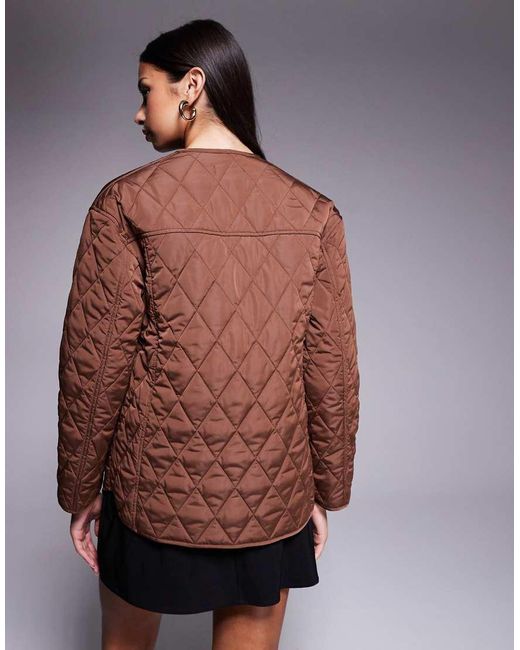 New Look Brown Quilted Jacket