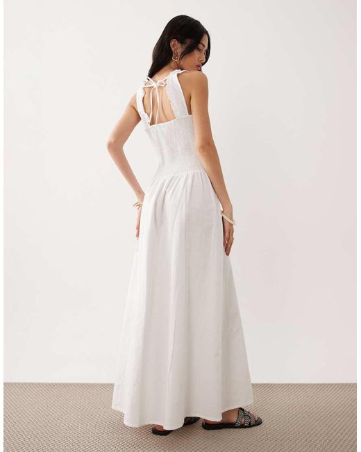 esmé studios White Button Down Beach Maxi Dress