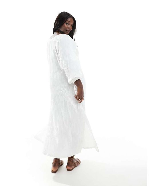 Esmee Curve White Exclusive Oversized Beach Summer Dress
