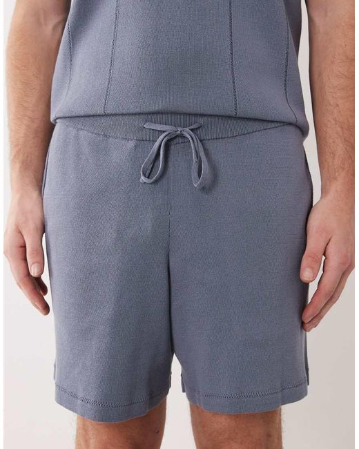 ASOS Blue Compact Knit Shorts for men