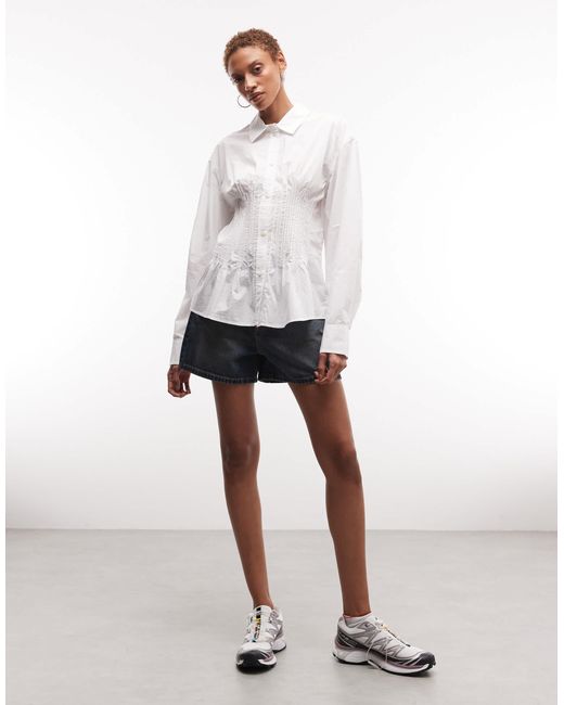 Weekday White – taillierte hemdbluse