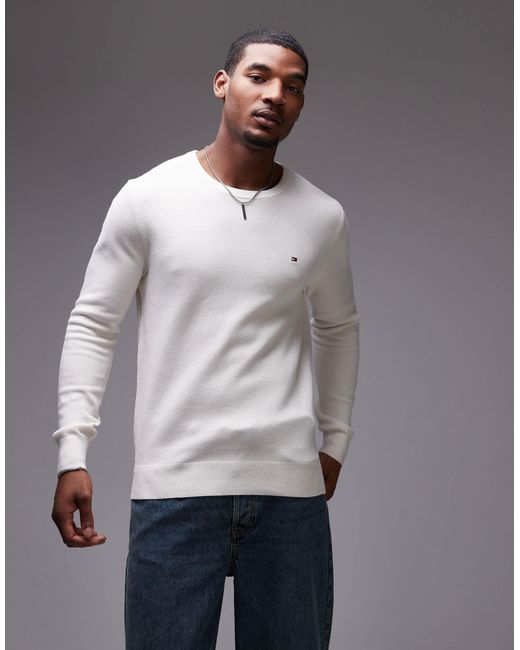 Tommy Hilfiger – basic-pullover in Gray für Herren