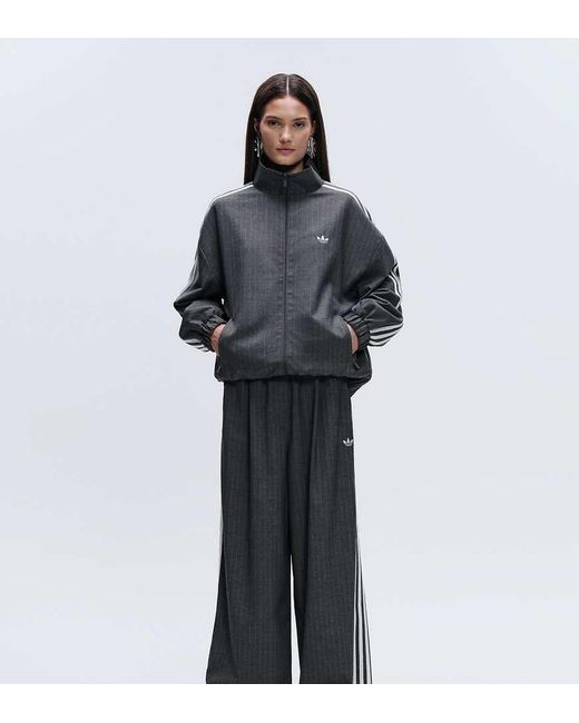 adidas Originals x ASOS Black Oversized Wide Leg Track Pants