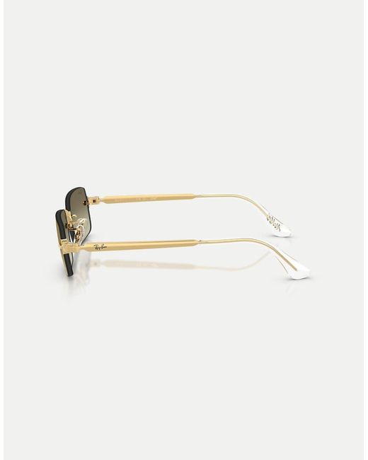 Ray-Ban Natural Rb3928 Oval Sunglasses With Mirrored Lens
