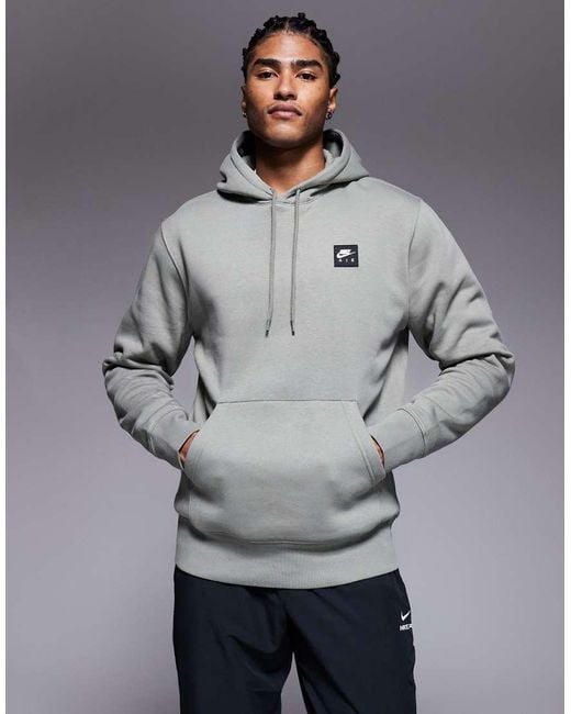 Nike Gray Air Graphic Hoodie for men