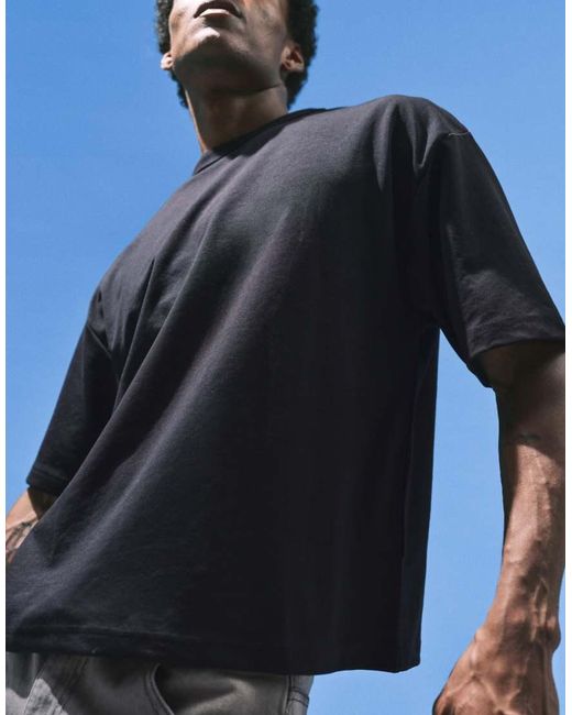 ASOS Black Breathemax Heavyweight Boxy Oversized T-Shirt for men