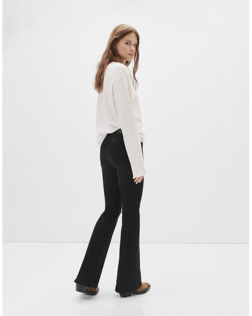 Pull&Bear Black High-Rise Flared Jeans