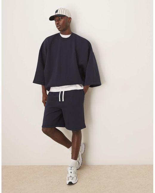 ASOS Blue Oversized Co-ord Short for men