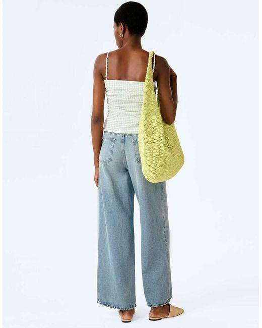 OMNES White Mars Gingham Top