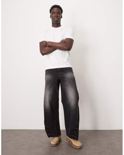 SELECTED White 100% Cotton Heavyweight Oversized T-shirt for men