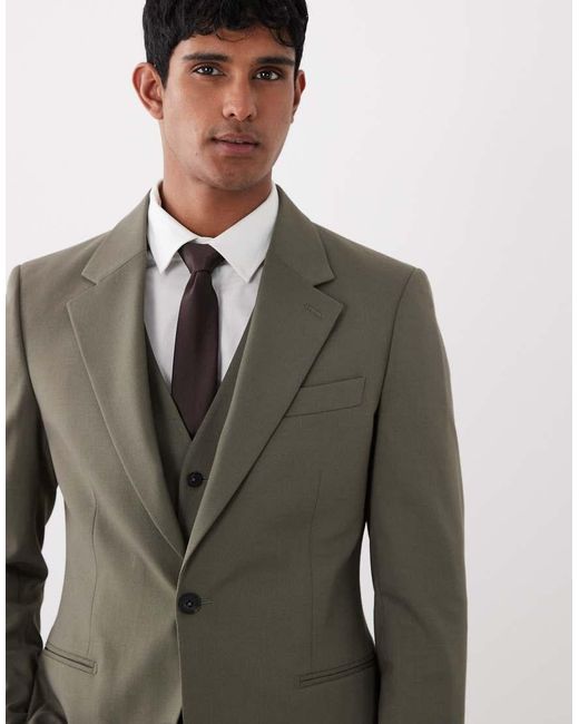 ASOS Green Skinny Suit Jacket for men