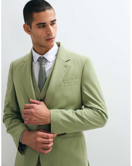 ASOS Green Slim Suit Blazer for men
