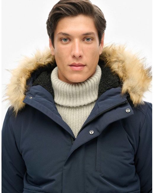 Superdry – everest – bomberjacke in Blue für Herren