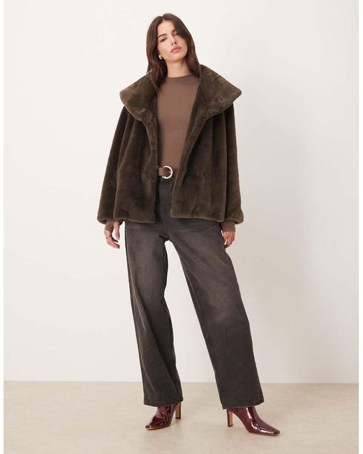 Nobody's Child Brown Tinsley Faux Fur Coat
