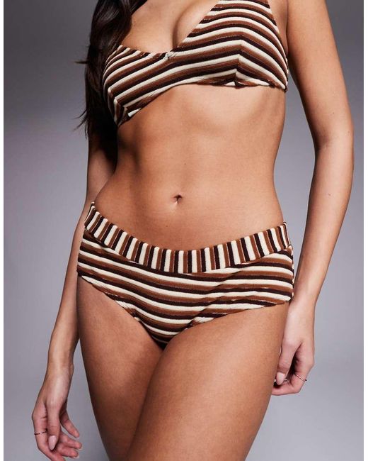 ASOS Brown Tori Towelling Hot Pant Bikini Bottom