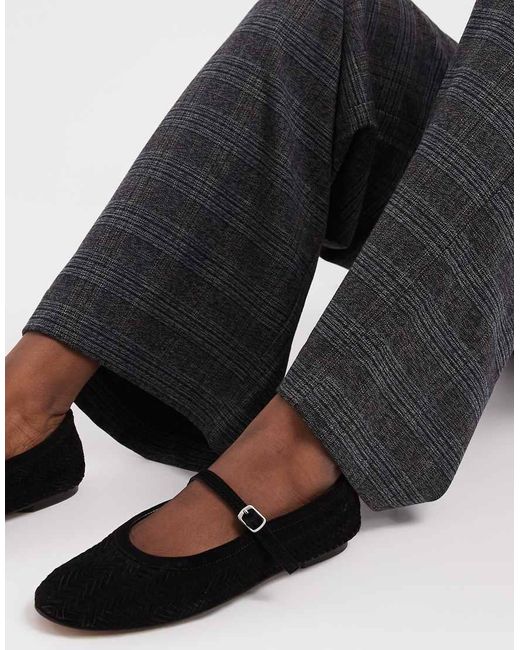 Object Blue Wide Leg Tailored Trouser