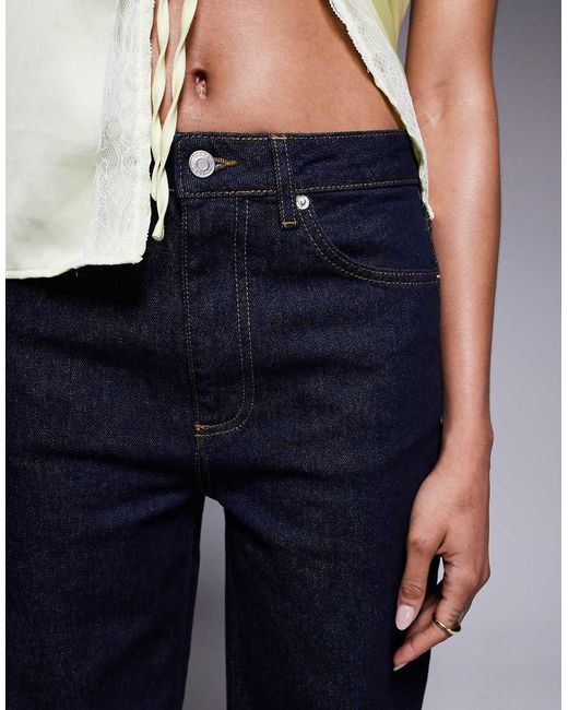 ASOS Blue Asos Design Tall Comfort Stretch Straight Leg Jean