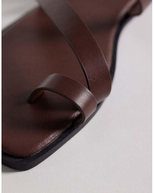 New Look Brown Toe Loop Sandal