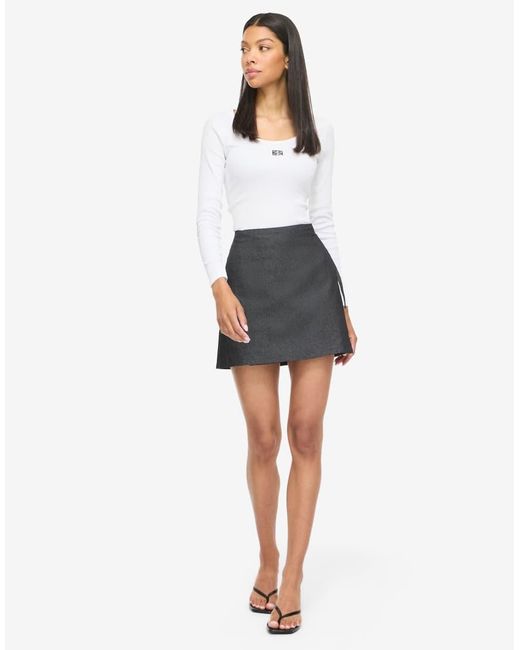 Noisy May Blue Wrap Mini Skirt