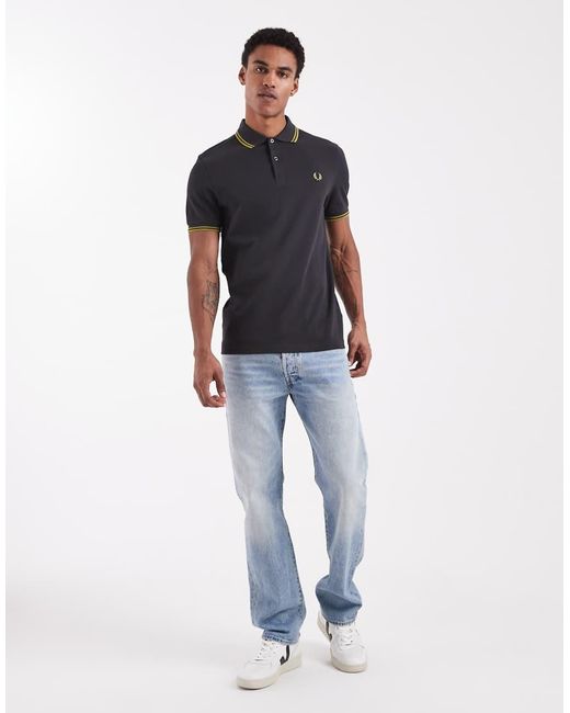 Fred Perry Blue Twin Tipped Polo for men