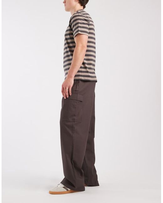 ASOS Brown Baggy Cargo Trousers for men