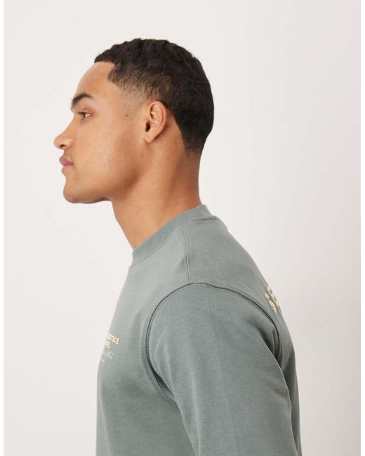 Mango Gray Cotton Sweatshirt With Seoul Graphic for men