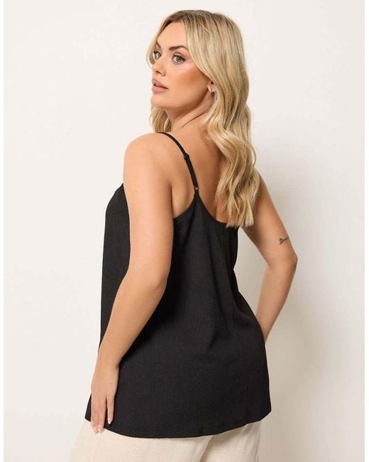Yours Clothing Black Swing Cami Top